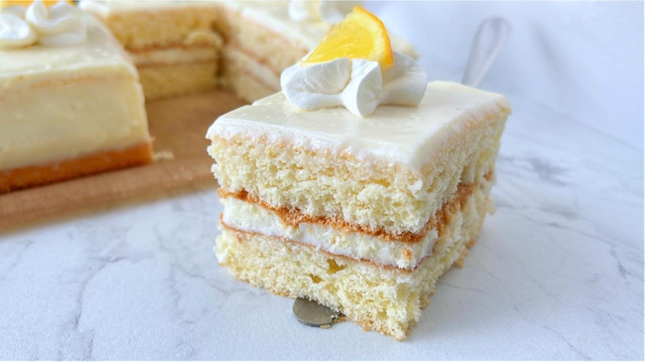 The Simplest Lemon Cake with Cream — No Skills, No Stress