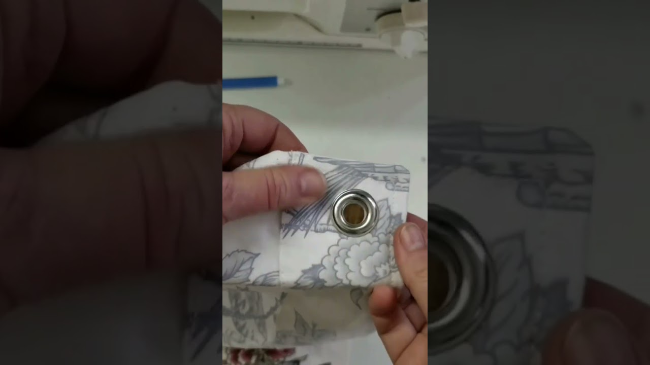 как вставить люверсы в одежду #шорты