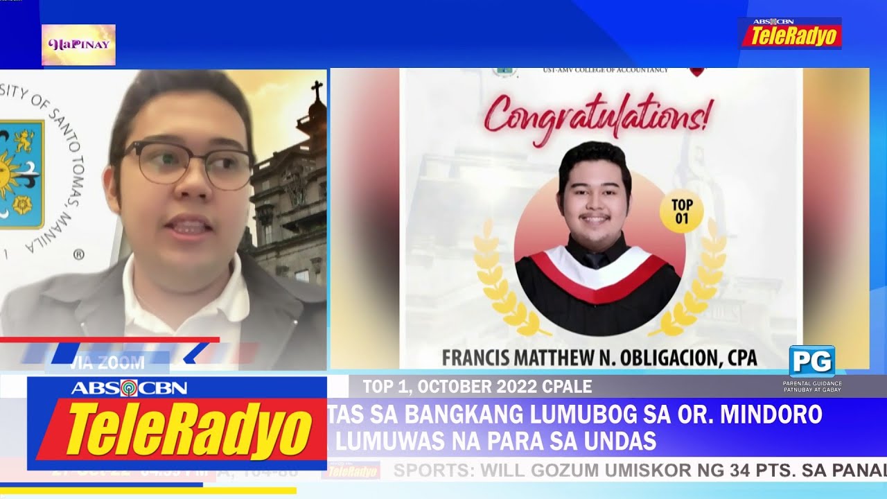 CPALE 2022 topnotcher nagmula sa UST | Hapinay (27 Oct 2022)