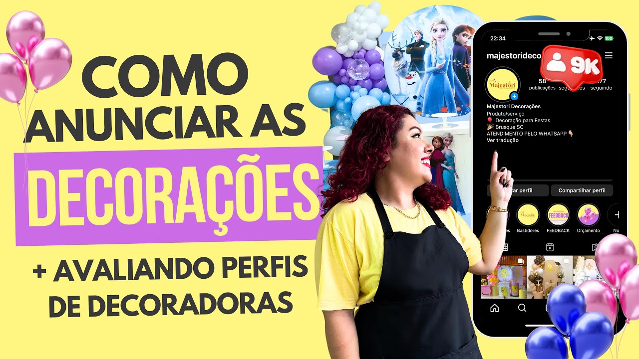 COMO ANUNCIAR AS DECORAÇÕES E DICAS PARA INSTAGRAM - AVALIEI PERFIS REAIS PART1