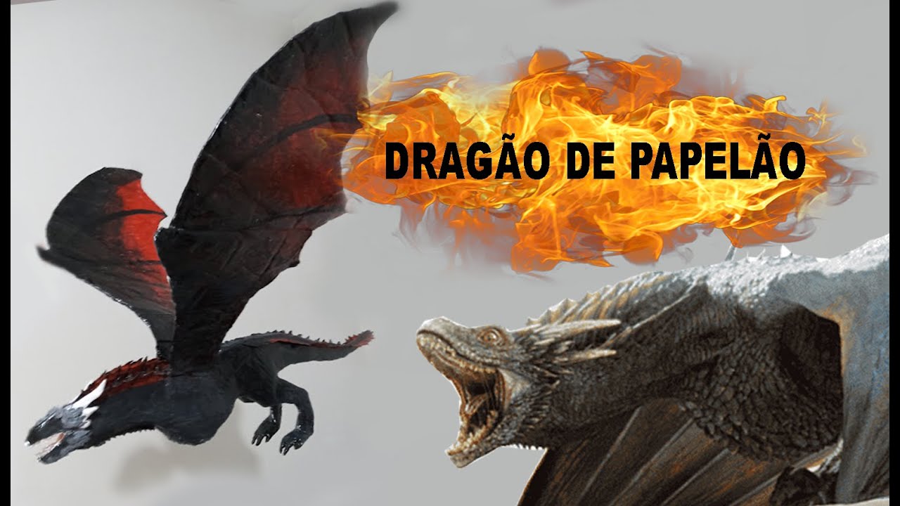 Como fazer dragão de papelão