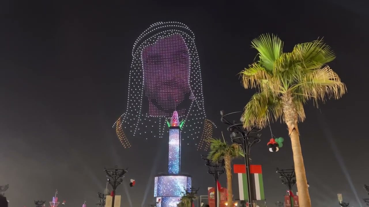Amazing Drone Show on 51st UAE National Day @ Sheikh Zayed Festival Abu Dhabi