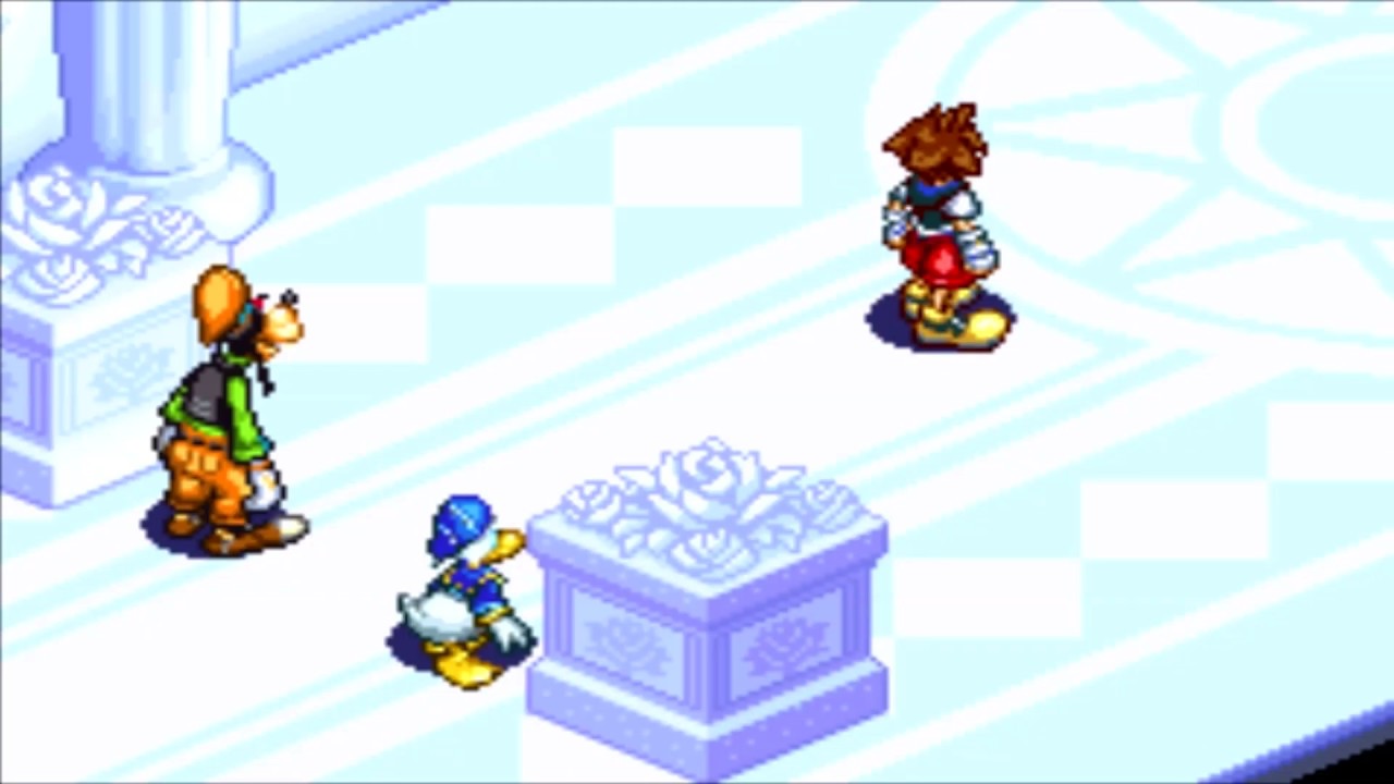 Kingdom Hearts Chain of Memories (GBA) Cutscene #95 Sora Leaves Donald and Goofy Behind