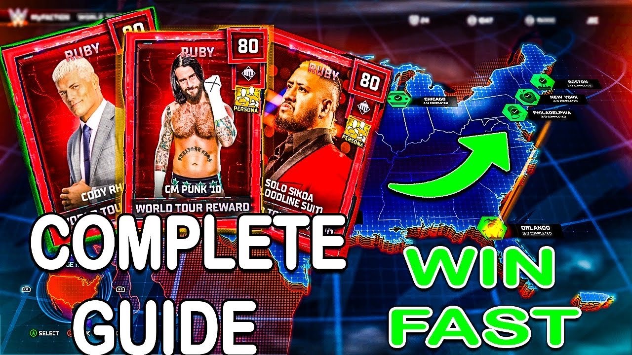 World Tour COMPLETED! | Full Guide & Fastest Methods To Finish World Tour In WWE2K25 My Faction