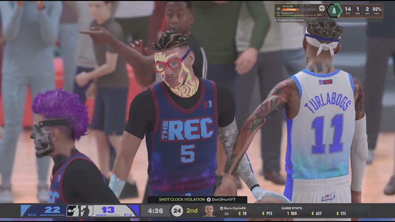 NBA 2K26 70 points in the rec 1 miss