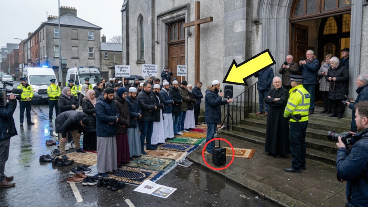 Muslims Try To Pray Outside Catholic Church Then THIS HAPPENED...