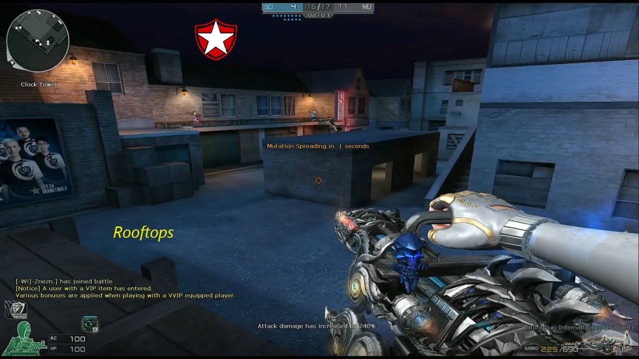 CrossFire Mutation Mode -  Gatling gun infernal dragon | Rooftops Gameplay ✅