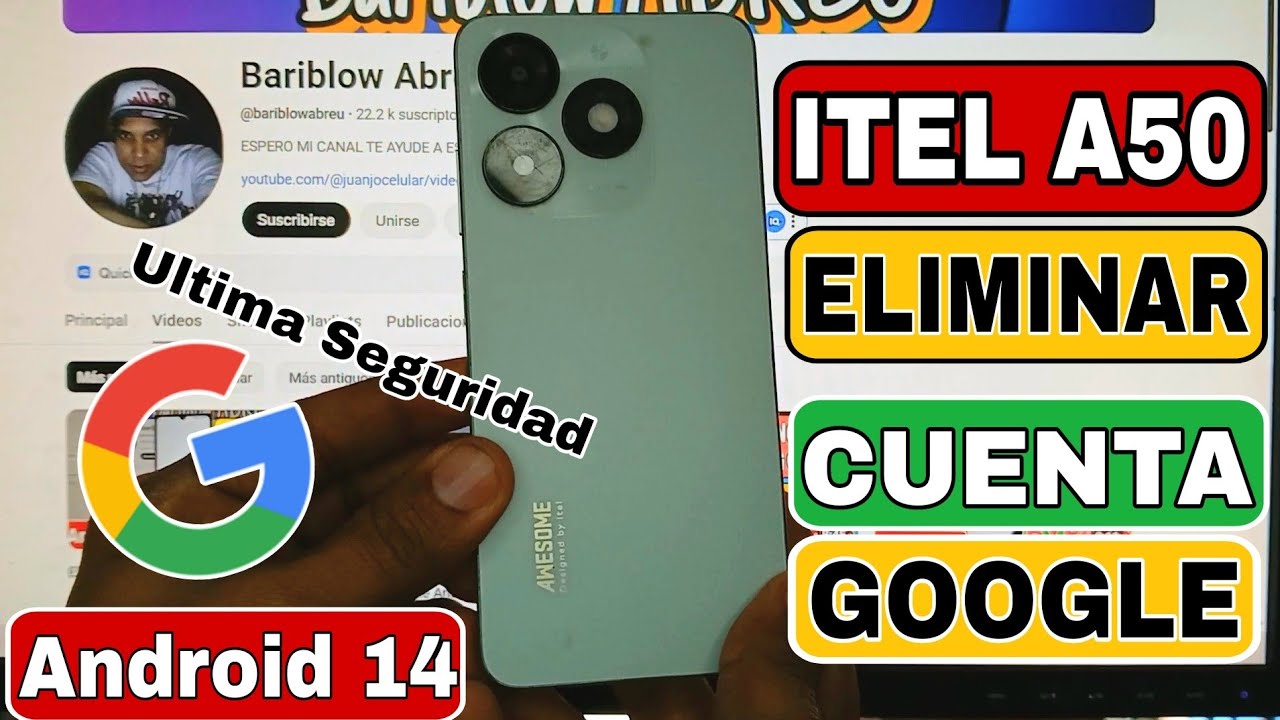 Itel A50 Eliminar Cuenta de Google Android 14 | Ultima Seguridad | FRP ITEL 2026 🤗