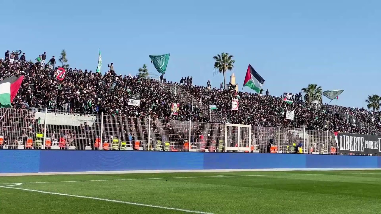 ربع ساعة🥁🔥من إبداع جمهور الرجاء العالمي في مباراة حسنية أكادير 🟢🦅