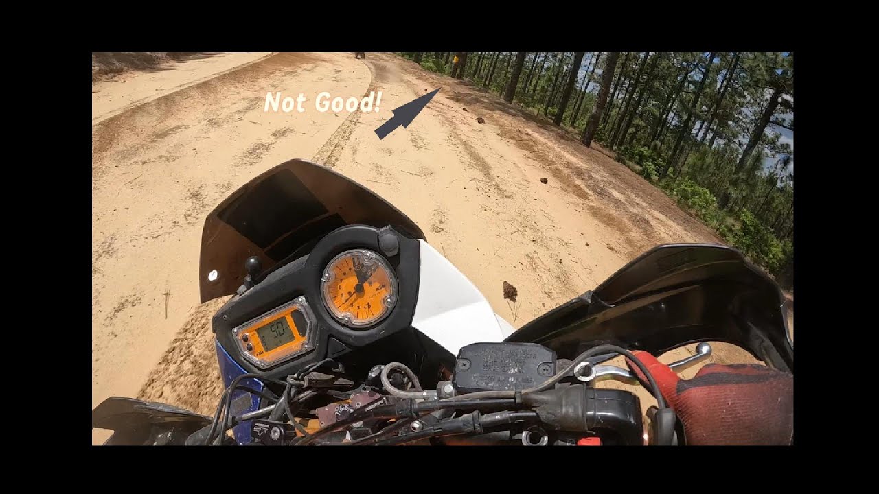 Got a little too comfortable at these speeds. KTM 990 Adventure on a stage rally course.