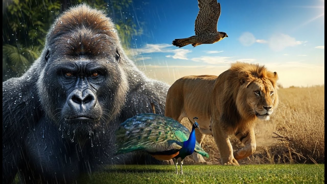 The Animal Kingdom Cute Farm Animals | Gorilla, Lion, Peacock, Falcon | EP 10