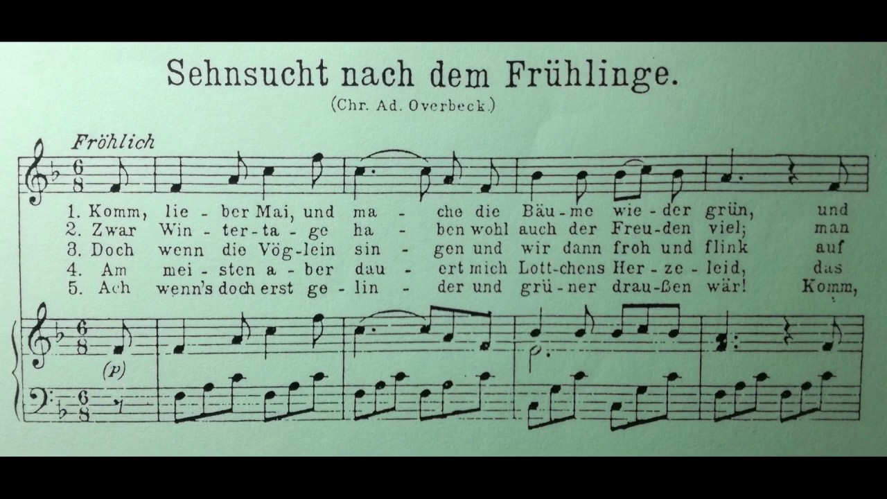 Sehnsucht nach dem Frühlinge - KV 596 (Mozart)