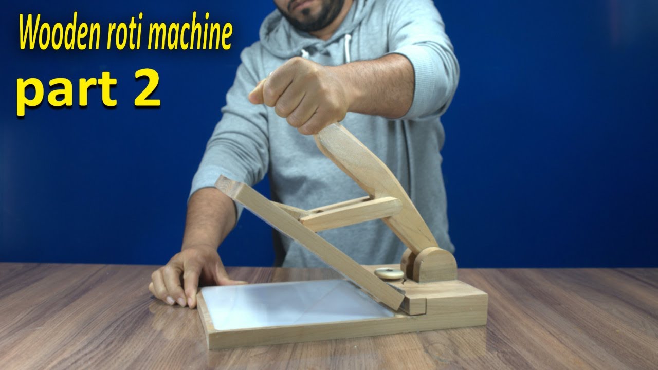 طريقه صنع آلة ضغط العجين اليدوية / part 2 - How to make a wooden roti machine for pizza and baking