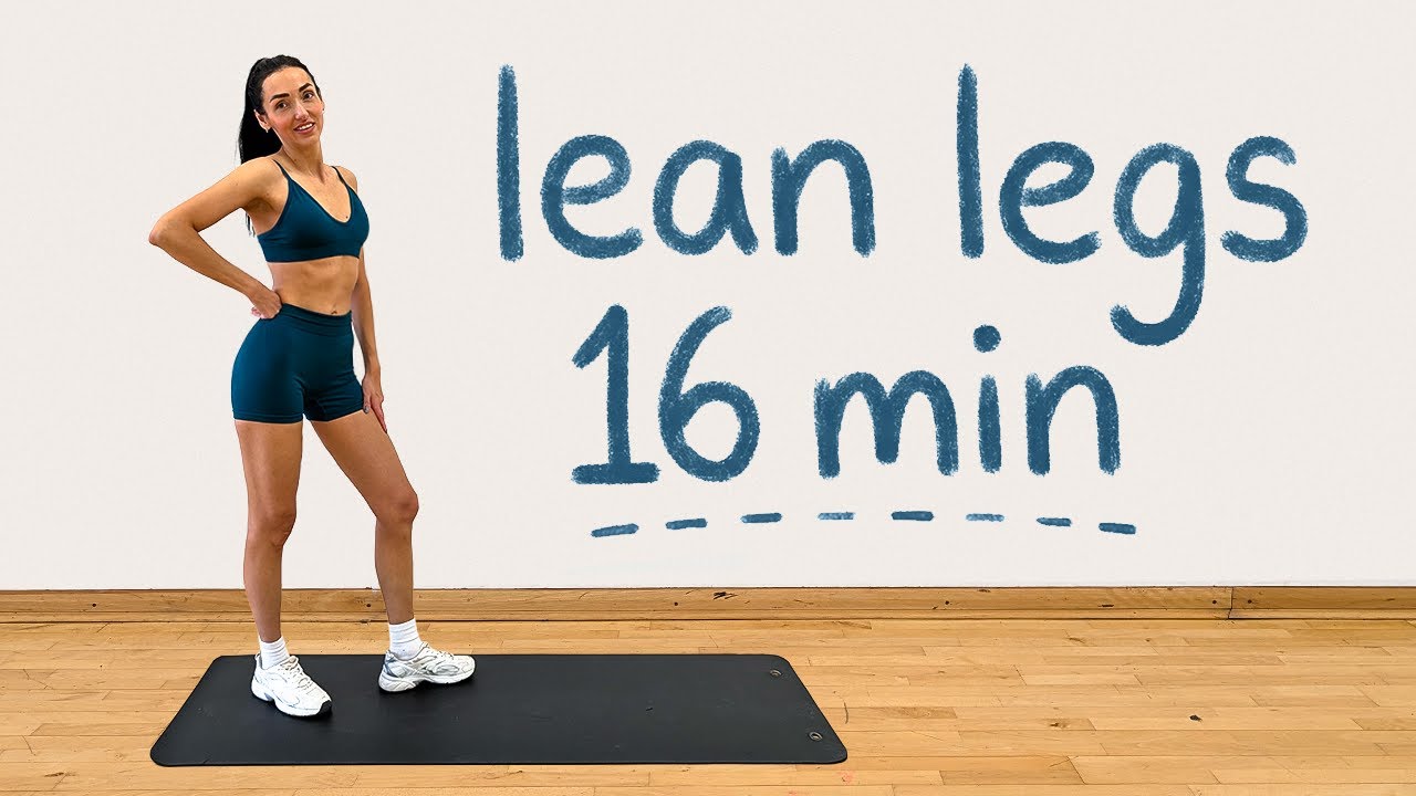16 Minute Lean Legs Workout at Home | Slim & Tone Thighs (No Equipment)