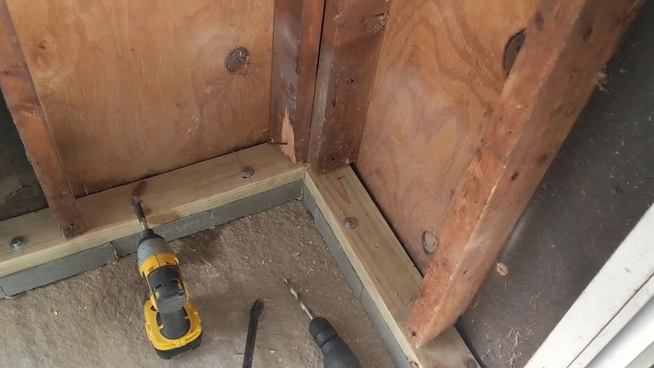 Garage mud sill repair project