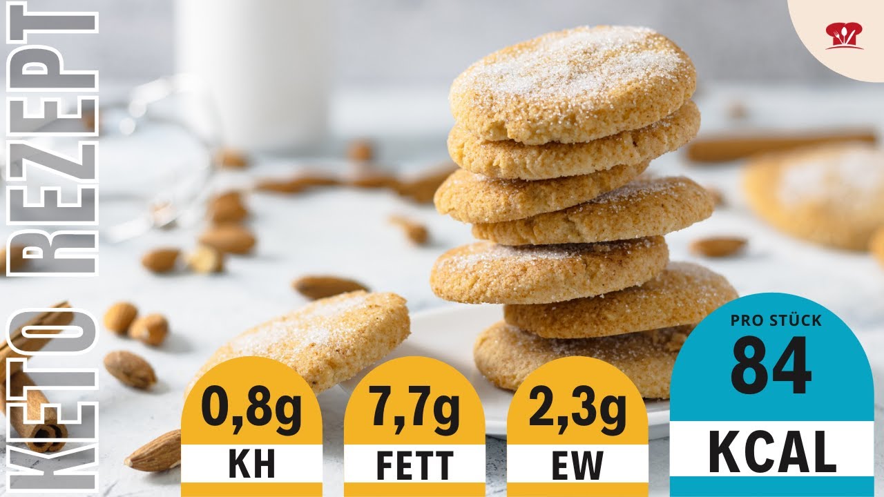 SNICKERDOODLES ohne Zucker 😋 // Zimtkekse ohne Mehl // Keto und Low Carb backen Rezept