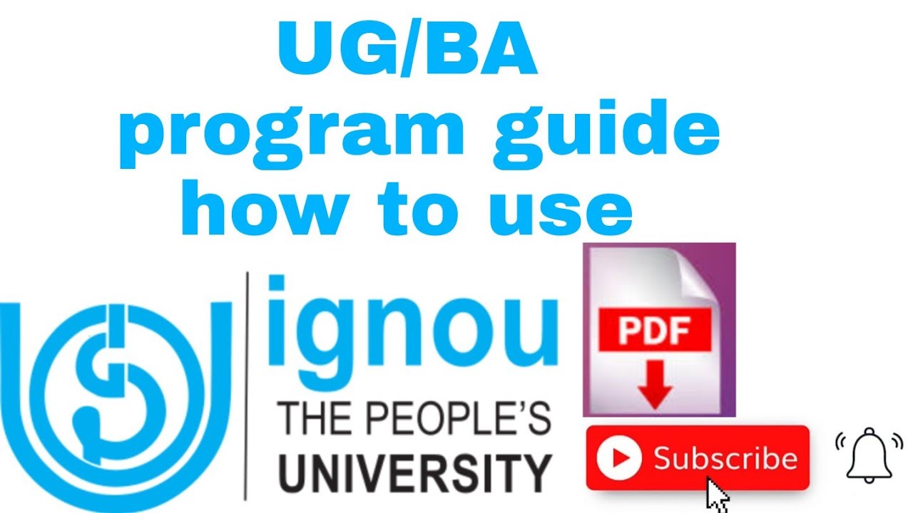 IGNOU BA programme guide/ how to use IGNOU programme guide