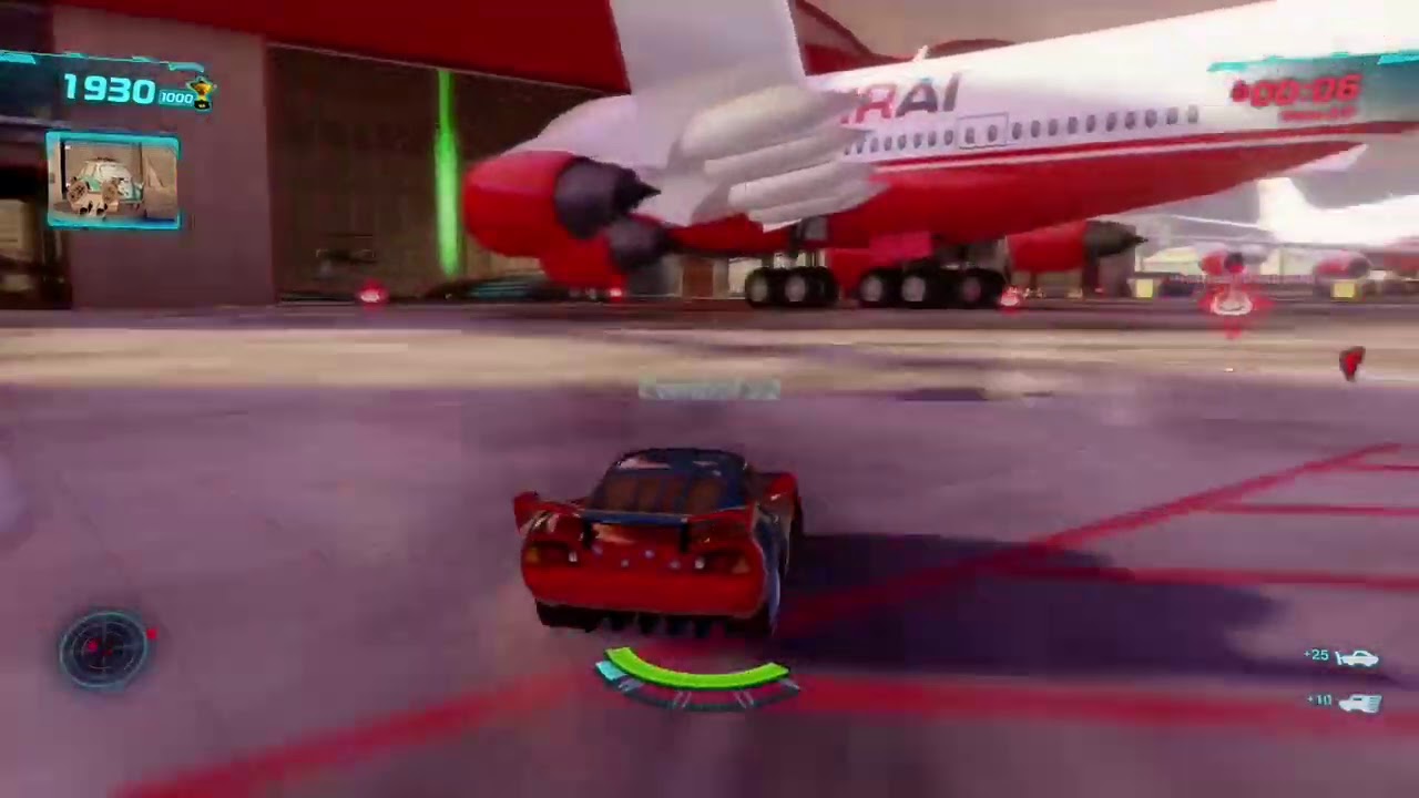 Cars 2 The Video Game | Daredevil Lightning - all the Hunter modes on Hard mode | using the laser
