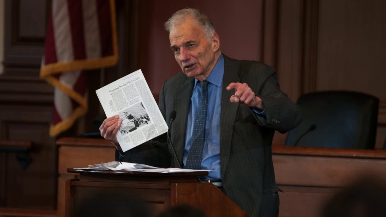 Seminar with Ralph Nader. 