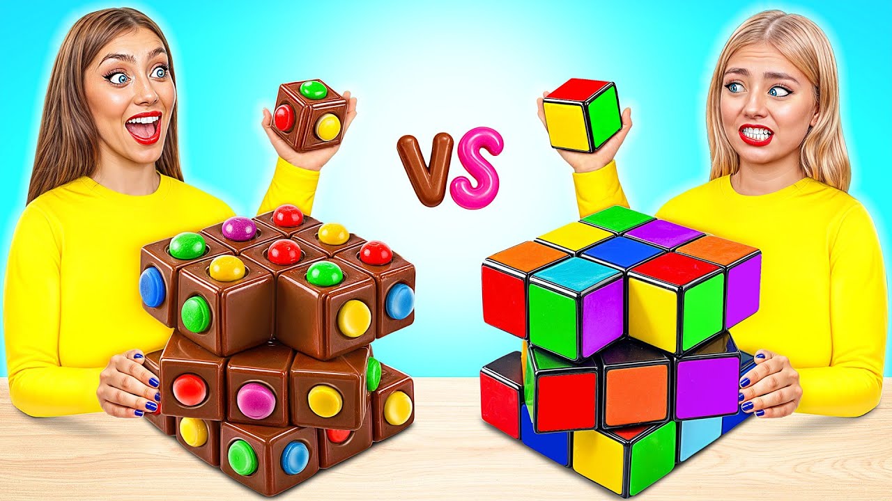 Челлендж. Шоколадная Еда vs Настоящая еда | Смешные Ситуации с Едой c Choco DO
