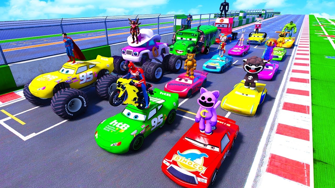 GTA V x SPIDER-MAN 2: FNAF, POPPY PLAYTIME, SPRUNKI, SUPERHEROES Join in the Epic New Stunt Race