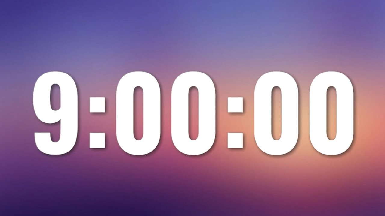 9 Hour Timer - No Sounds, No Ads, No Music