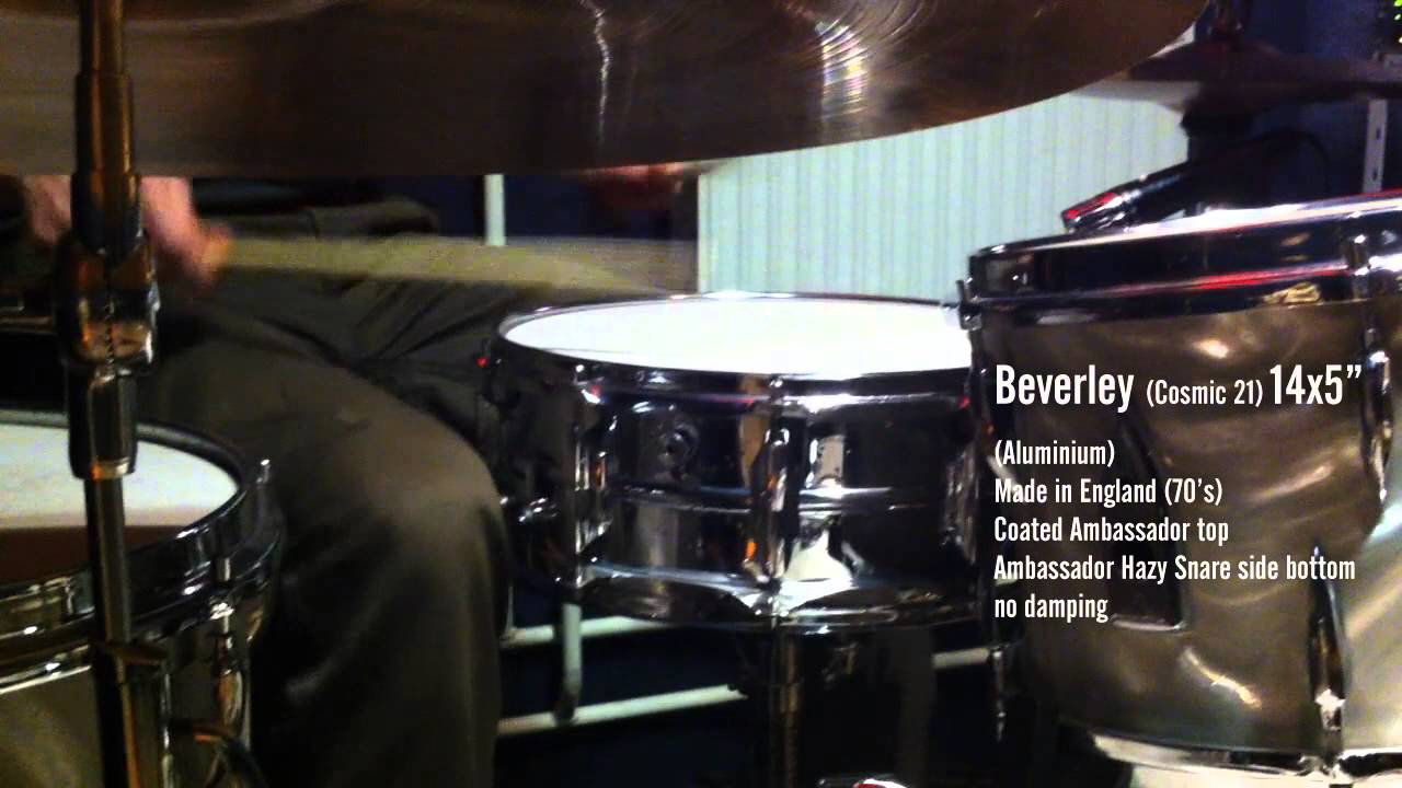 Dubán 14x6,5 / Beverley (Cosmic 21) 14x5 / Edgware (Ajax) 14x5 snares