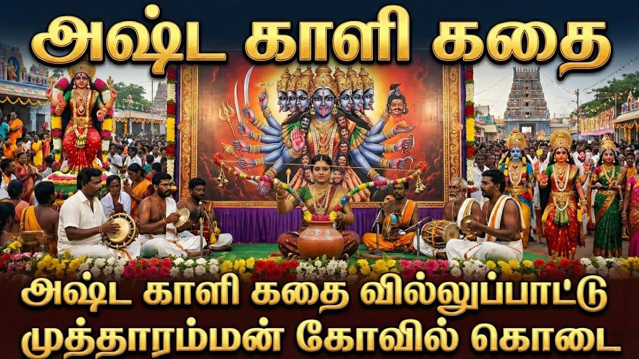 அஷ்ட காளி கதை | முத்தாரம்மன் கோவில் கொடை சிறுநாடர் குடியிருப்பு | Ashtakali kathai villupattu