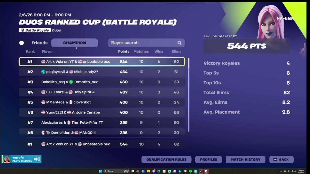 Fortnite Ranked Join up