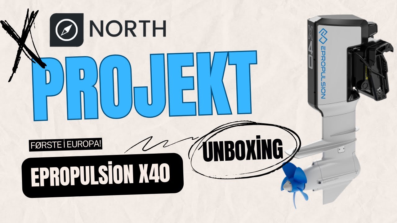 Elmotor påhængsmotor Epropulsion x40 - Ombyg følgebåd fra brændstof til EL, North Sailing unboxer!