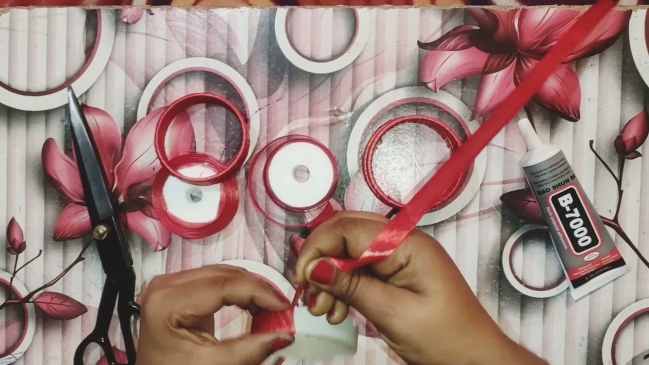 DIY bangles with ribbon at home | #bangles #diykangan #youtubevideos .