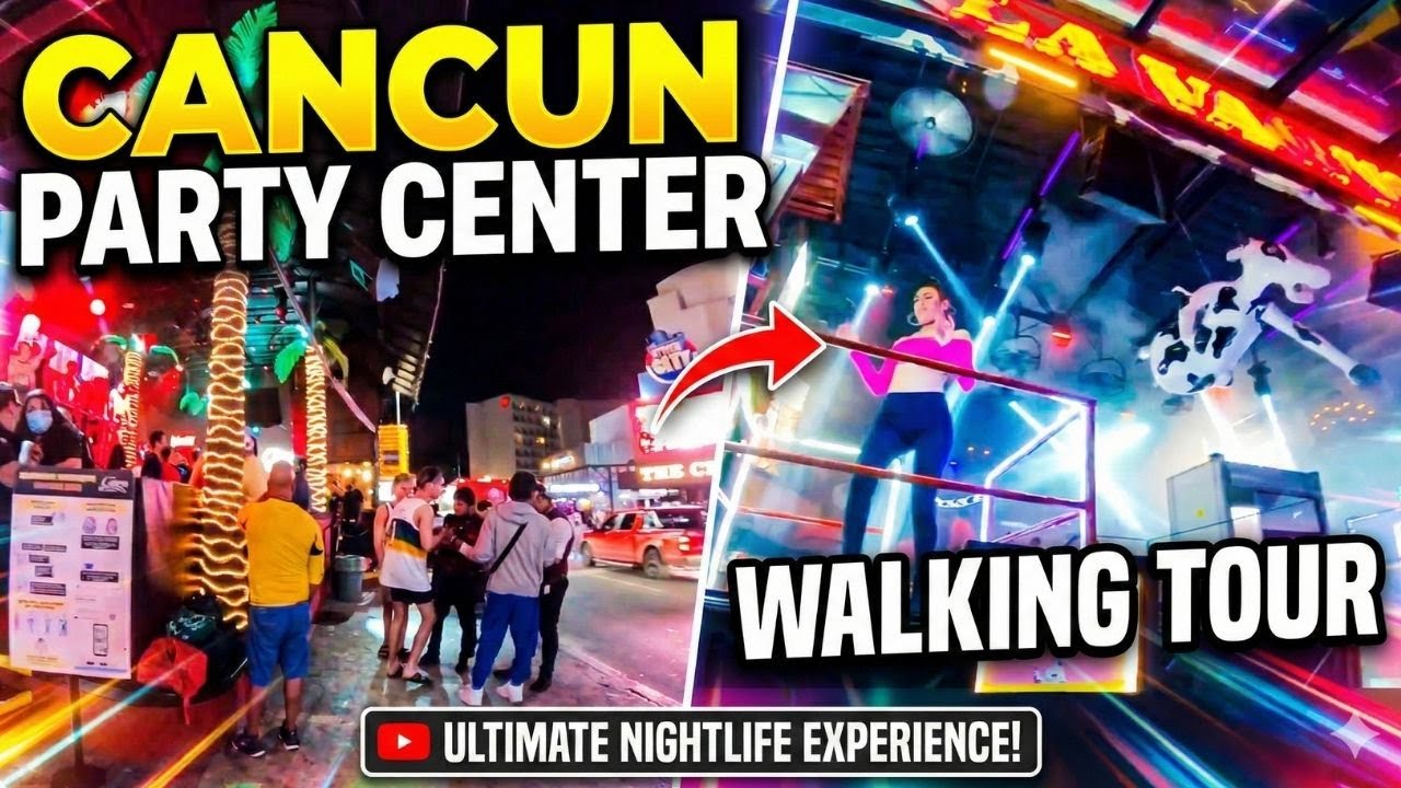 Cancún NIGHTLIFE Walking Tour HD (Hotel Zone Clubs)