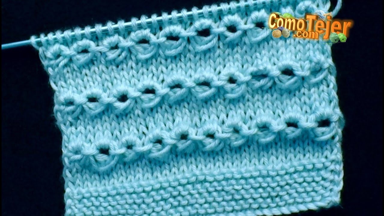 Punto Peruano Diseño para Suéter - Peruvian stitch knit 2 agujas, palillos. tricot (904)