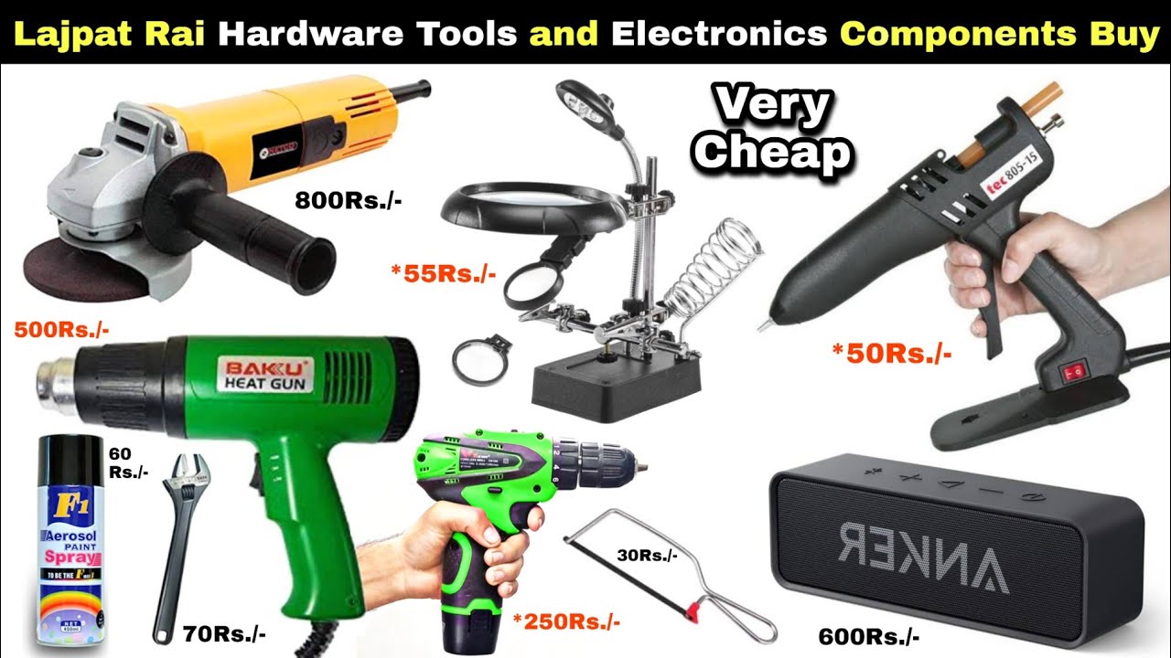 Lajpat Rai Market Delhi Cheap Electronic Components Market - Hardware Tools, Soldering iron kit Etc.