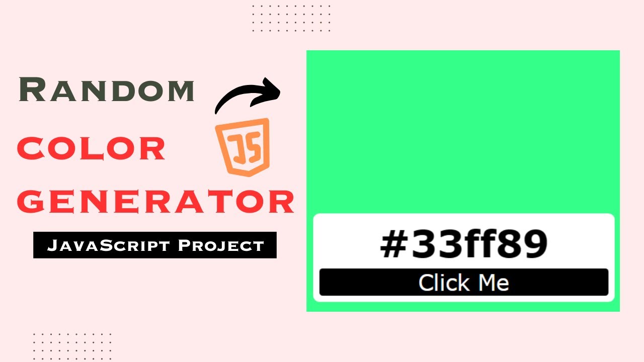 JavaScript Project: Random Color Generator (HEX & RGB)😱