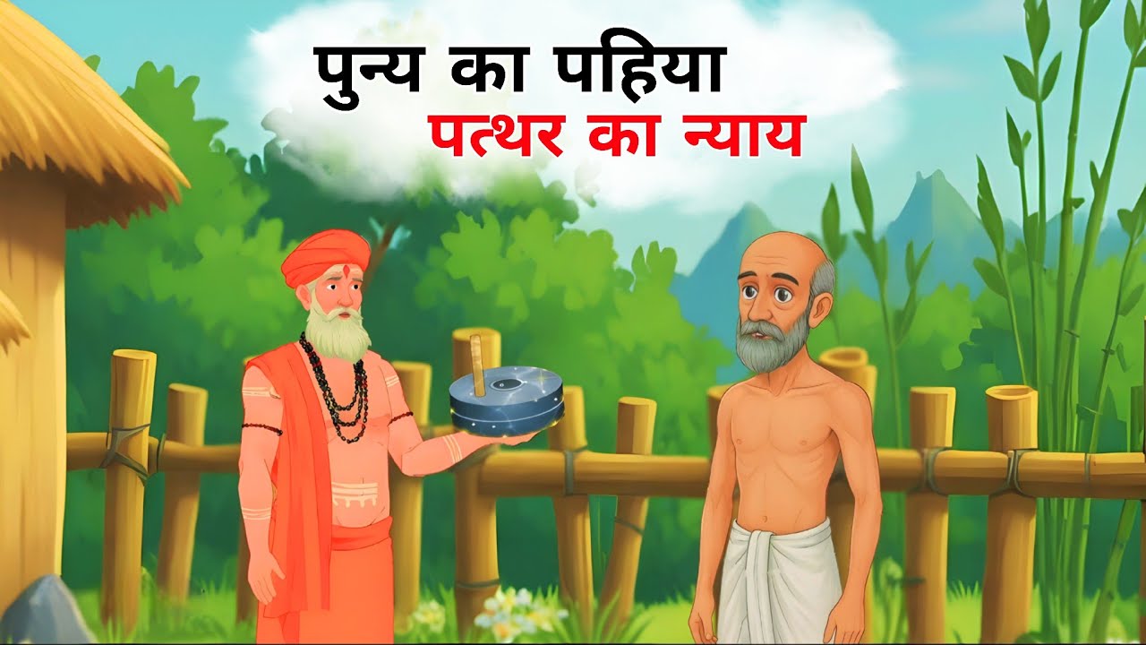 पुन्य का पहिया पत्थर का न्याय | Hindi story | Hindi kahaniyan | Moral Story | Cartoon Video