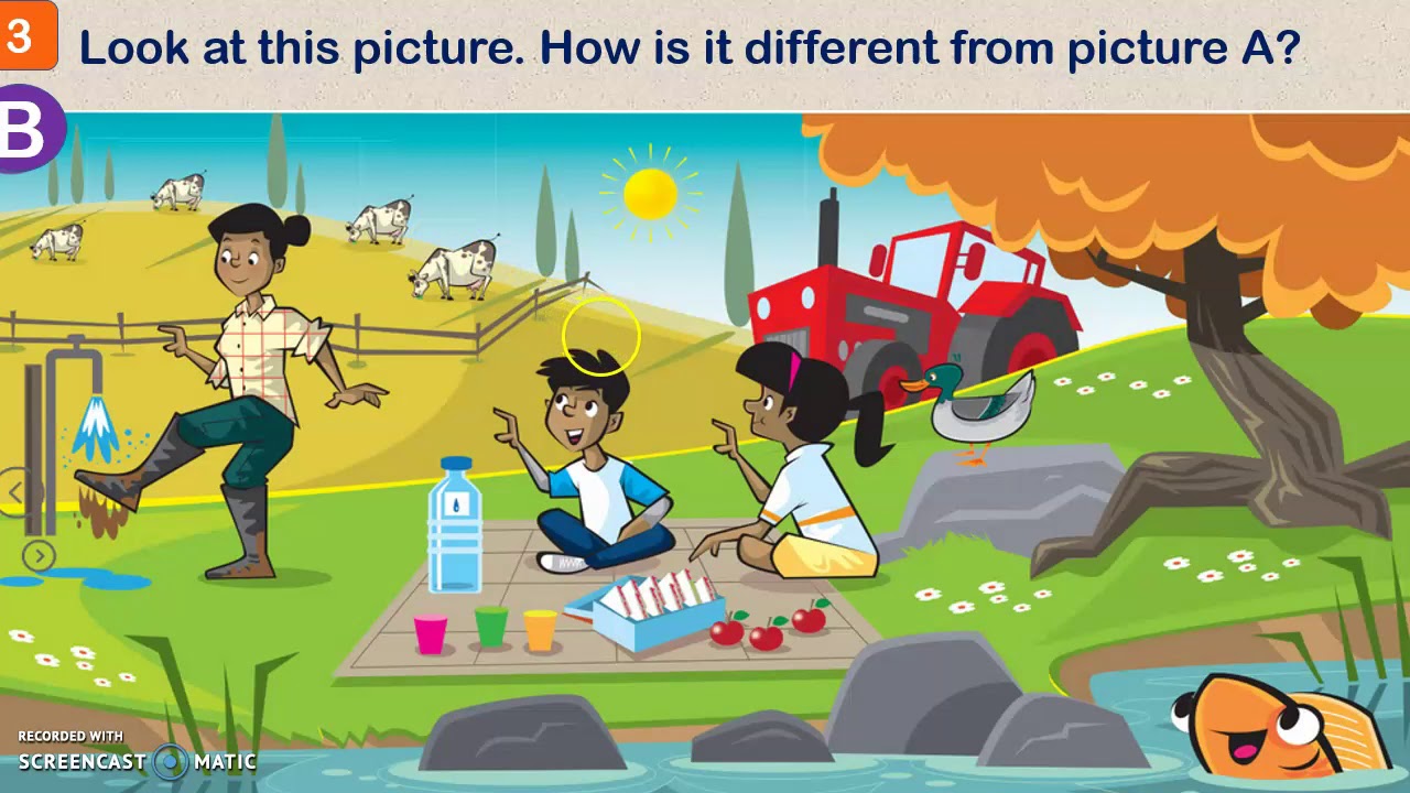PERSONAL QUESTIONS AND DIFFERENCES BETWEEN TWO PICTURES 2nd grade