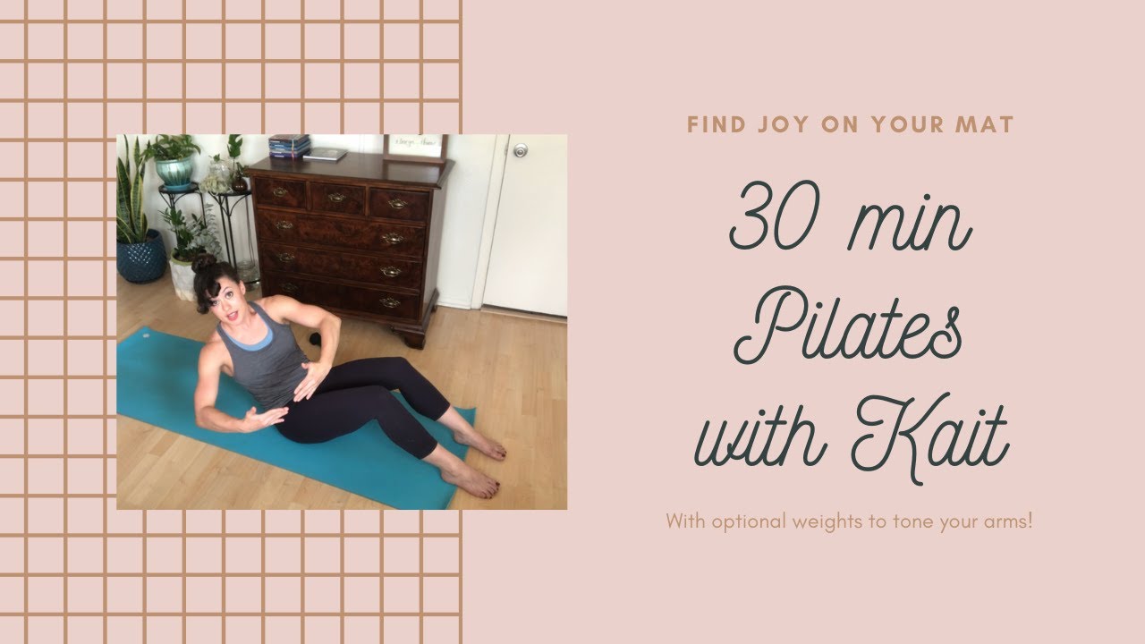 30 Min Pilates Mat with Optional Weights for Arms