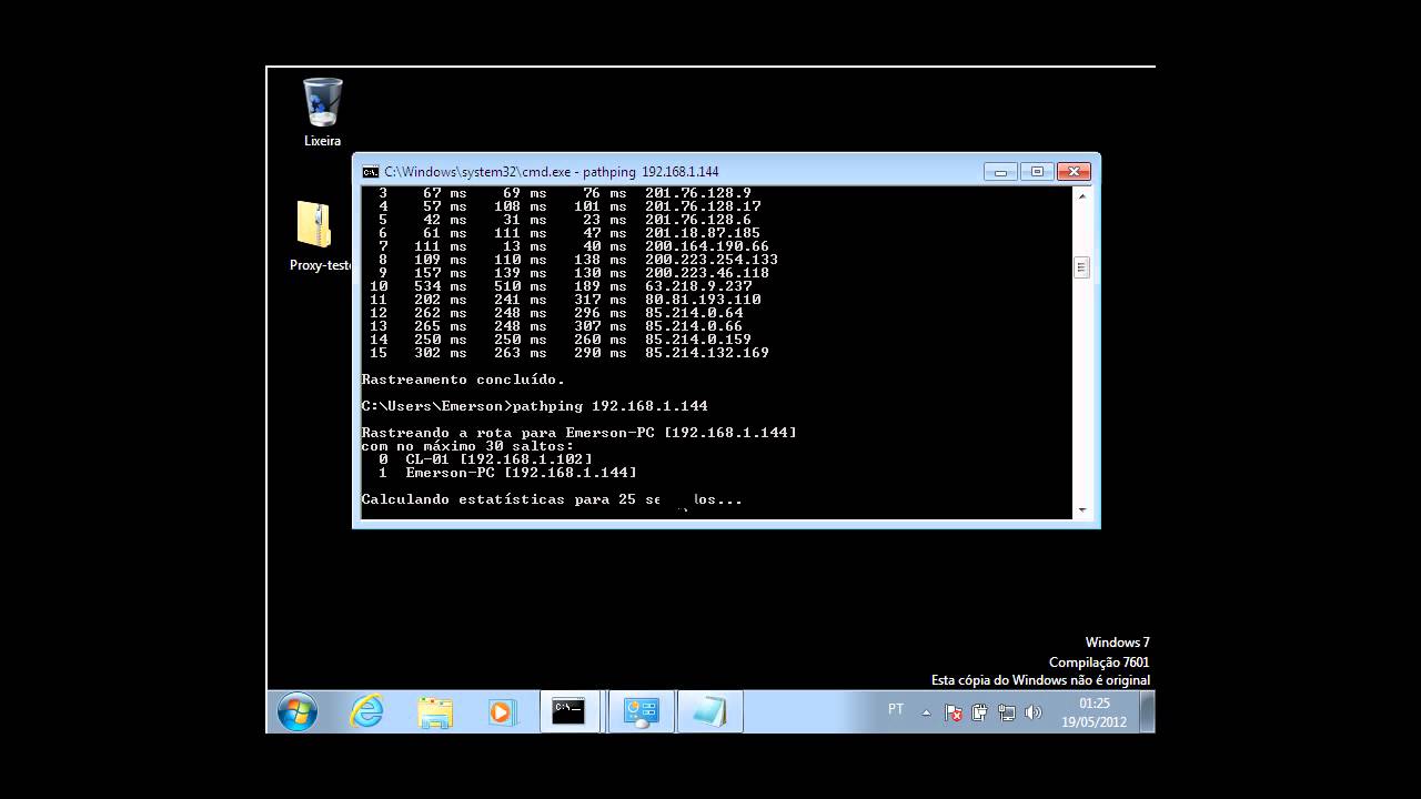 Comandos de rede cmd - ping, tracert, pathping e arp