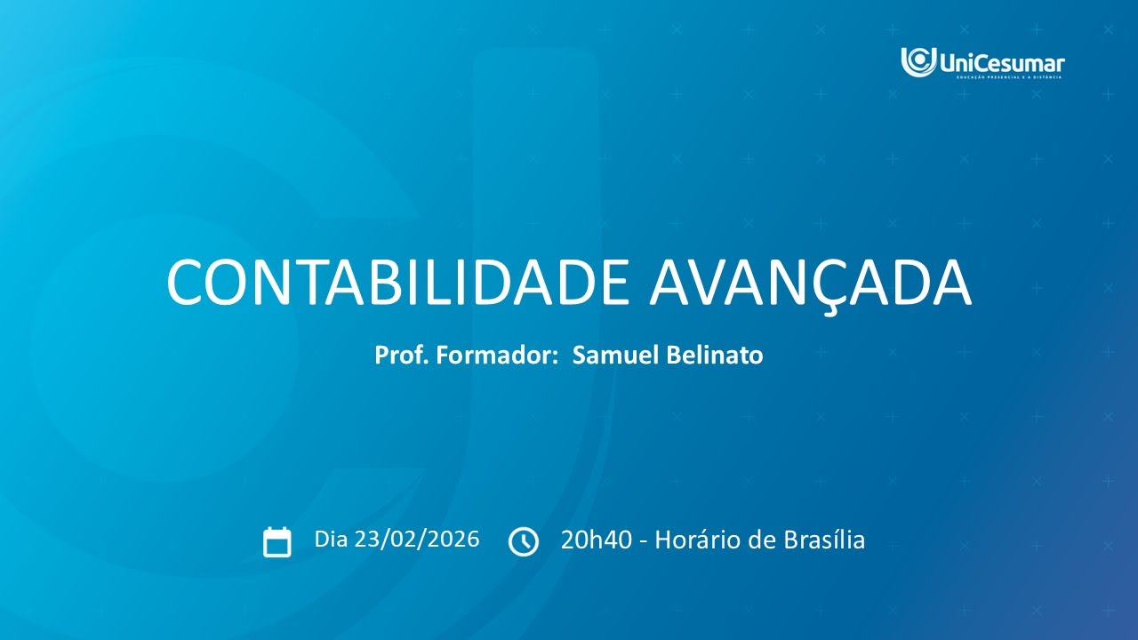 Aula 01 - 23/02 - CONTABILIDADE AVANÇADA
