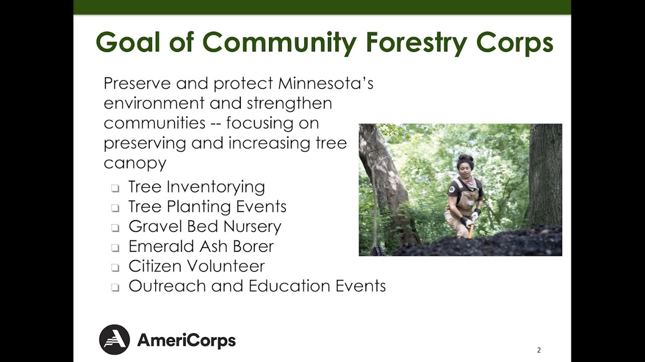Community Forestry Corps: Service, Inspiration, & Support for Minnesota's Urban & Community Forests