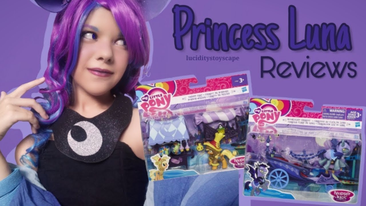 PRINCESS LUNA Reviews FiM Collection Moonlight Chariot and Sweet Card - Toy Reviews in Cosplay