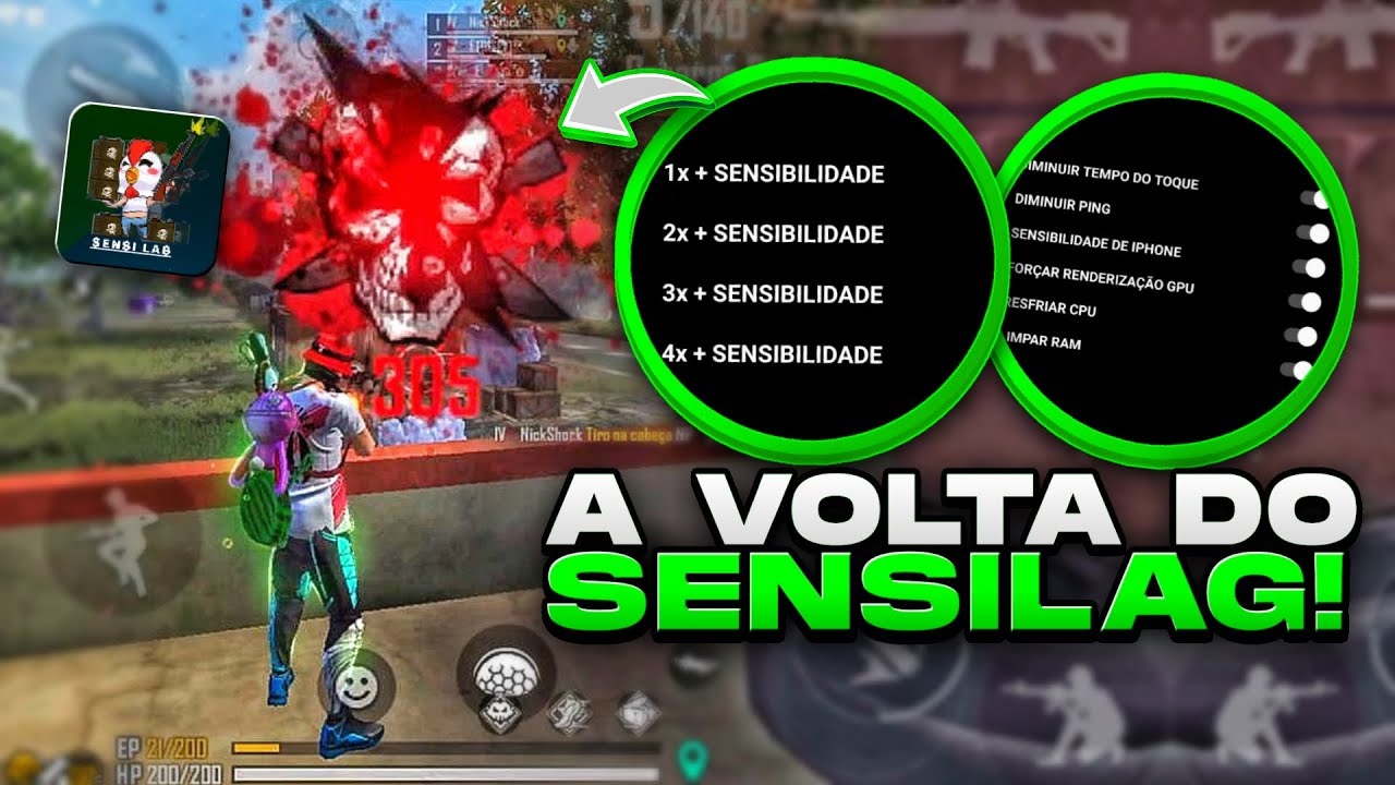SENSILAG V33! 4x + SENSIBILIDADE, REDUZ O LAG, DIMINUI O PING, ESFRIA A CPU E MUITO MAIS