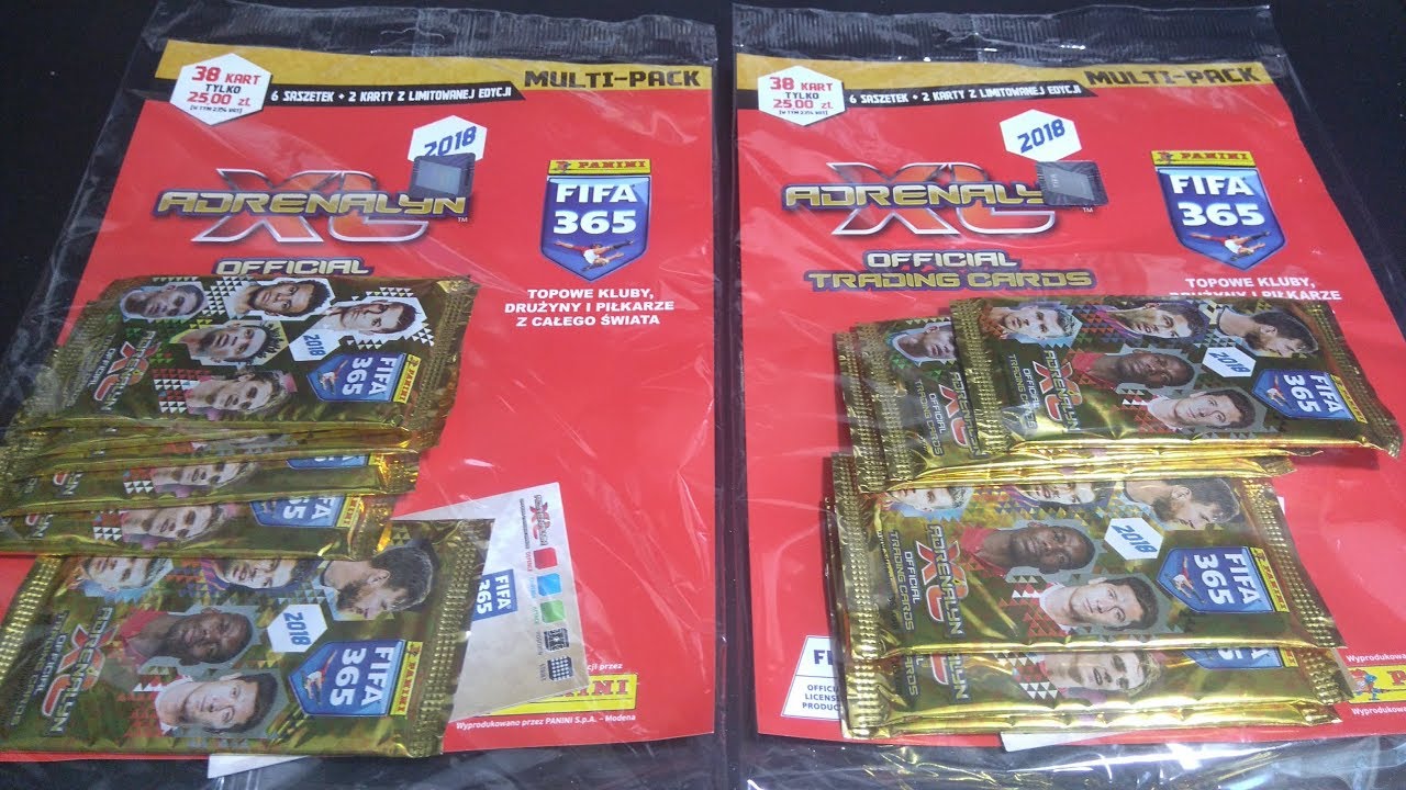 NOWOŚĆ PANINI FIFA 365 2018 2X MULTI PACK UNBOXING KARTA RARE!!!