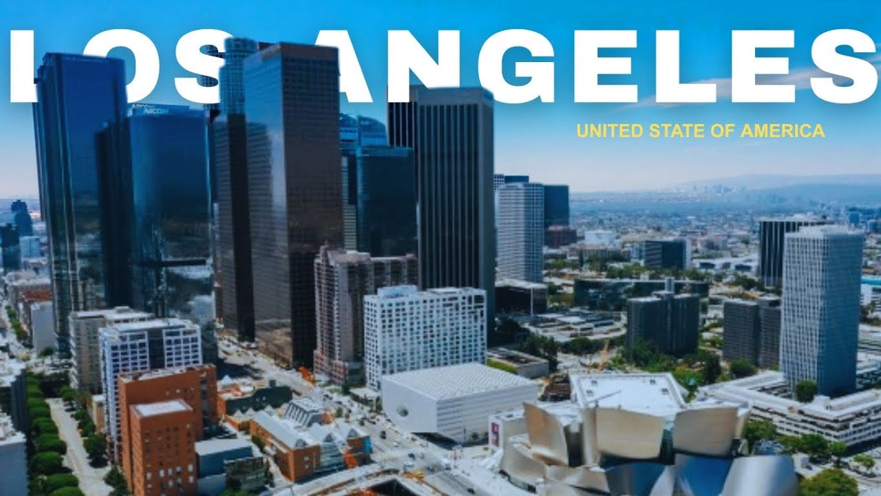 Los Angeles City 🇺🇸 skyline aerial view -by drone in 60 FPS video. @contentfly61 