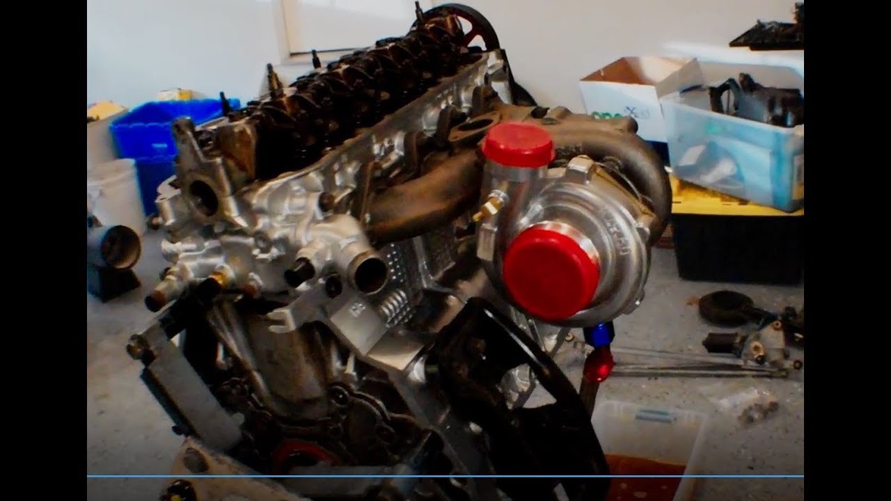 F22 Honda Engine Assembly and Turbo Drain Line