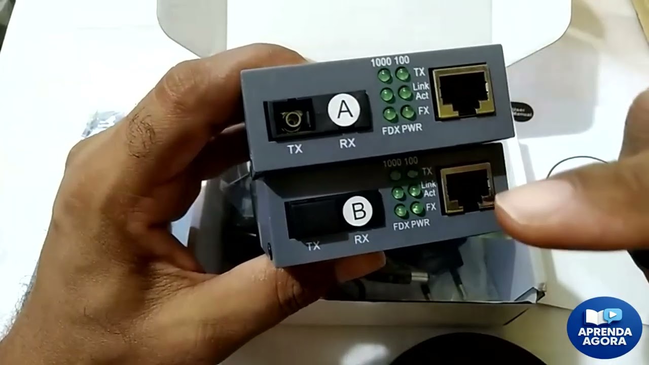 CONVERSORES DE MIDIA Gigabit 1000 Mb REDE DE FIBRA ÓPTICA! EXCELENTE! Link na descrição.