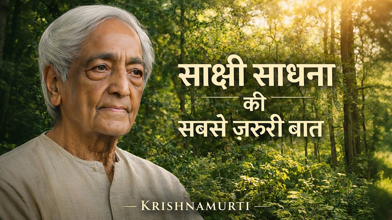  Krishnamurti on Witness Consciousness | The Most Important Truth of Sakshi Meditation