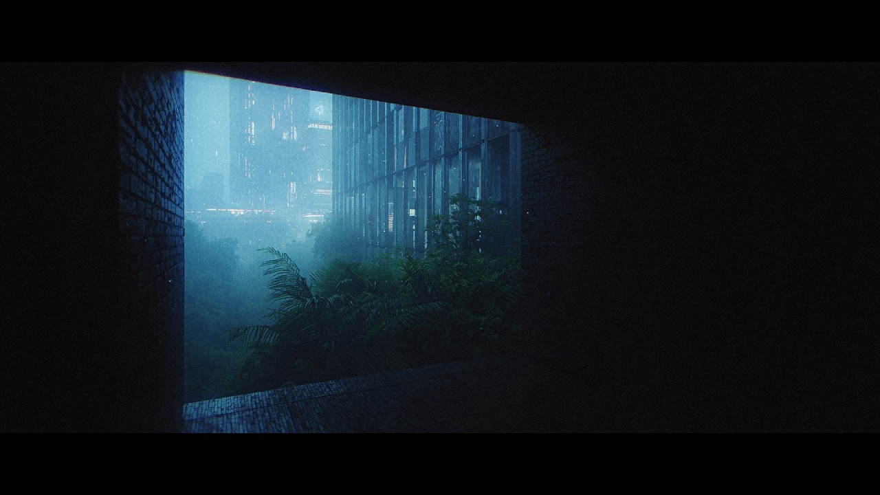 The Hidden Atrium | Serene Cyberpunk Ambient Music for Focus & Calm