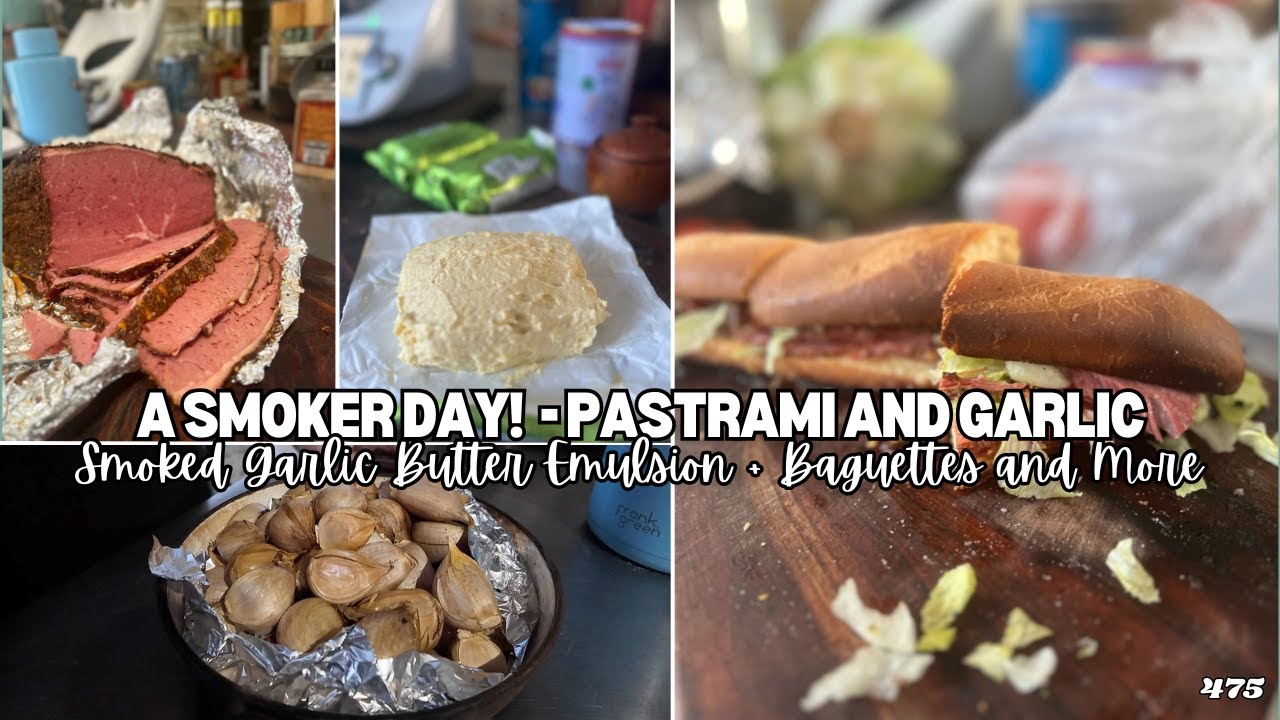 A Smoking Day!  Pastrami, Smoked Elephant Garlic, Homemade Garlic Bread & more - Off Grid Australia